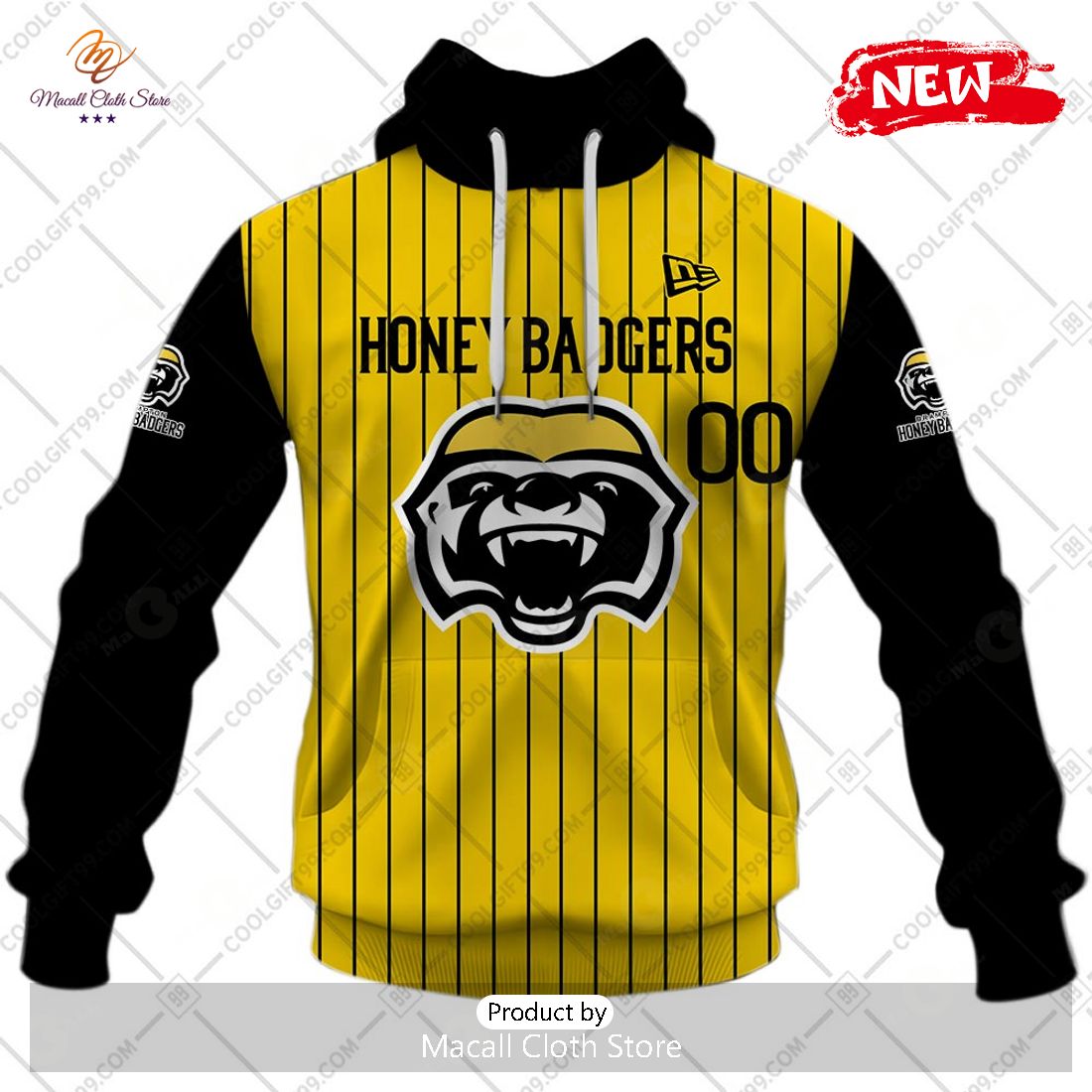 [NEW] Personalized CEBL Brampton Honey Badgers Away Jersey Style Hoodie Sweatshirt 3D