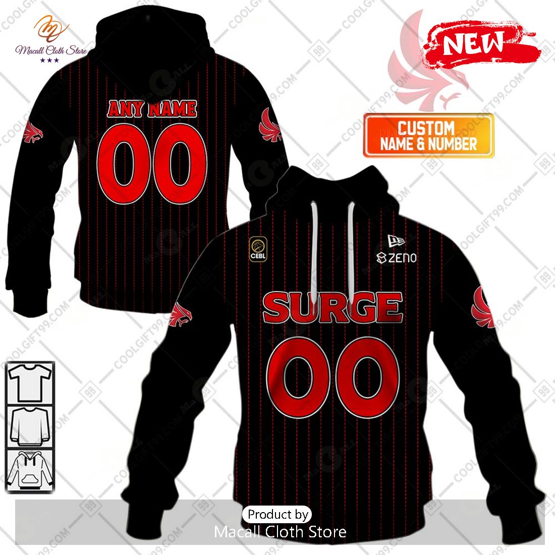 [NEW] Personalized CEBL Calgary Surge Home Jersey Style Hoodie Sweatshirt 3D