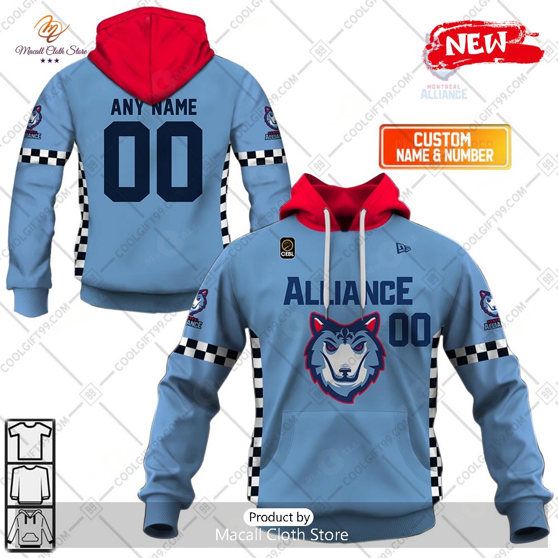 [NEW] Personalized CEBL Montreal Alliance Away Jersey Style Hoodie Sweatshirt 3D