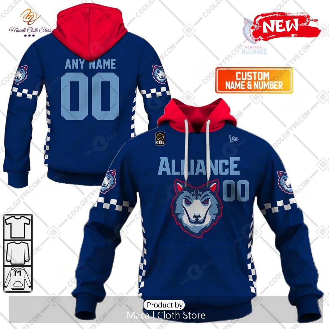[NEW] Personalized CEBL Montreal Alliance Home Jersey Style Hoodie Sweatshirt 3D