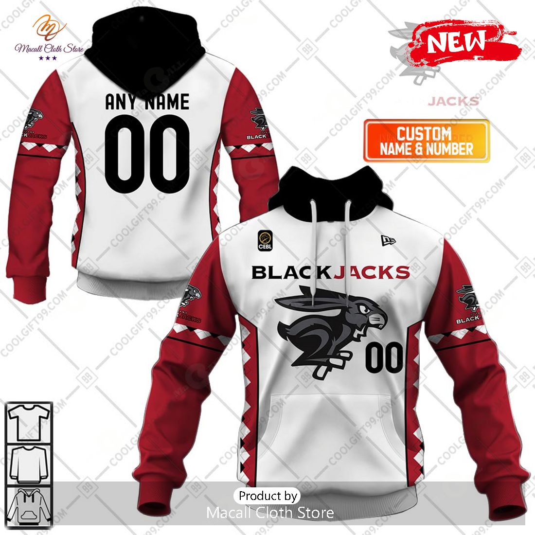 [NEW] Personalized CEBL Ottawa Blackjacks Away Jersey Style Hoodie Sweatshirt 3D