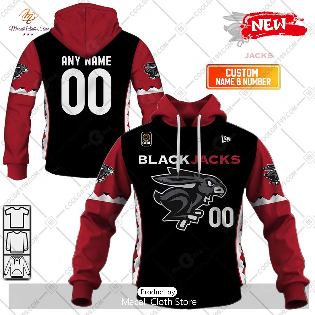[NEW] Personalized CEBL Ottawa Blackjacks Home Jersey Style Hoodie Sweatshirt 3D