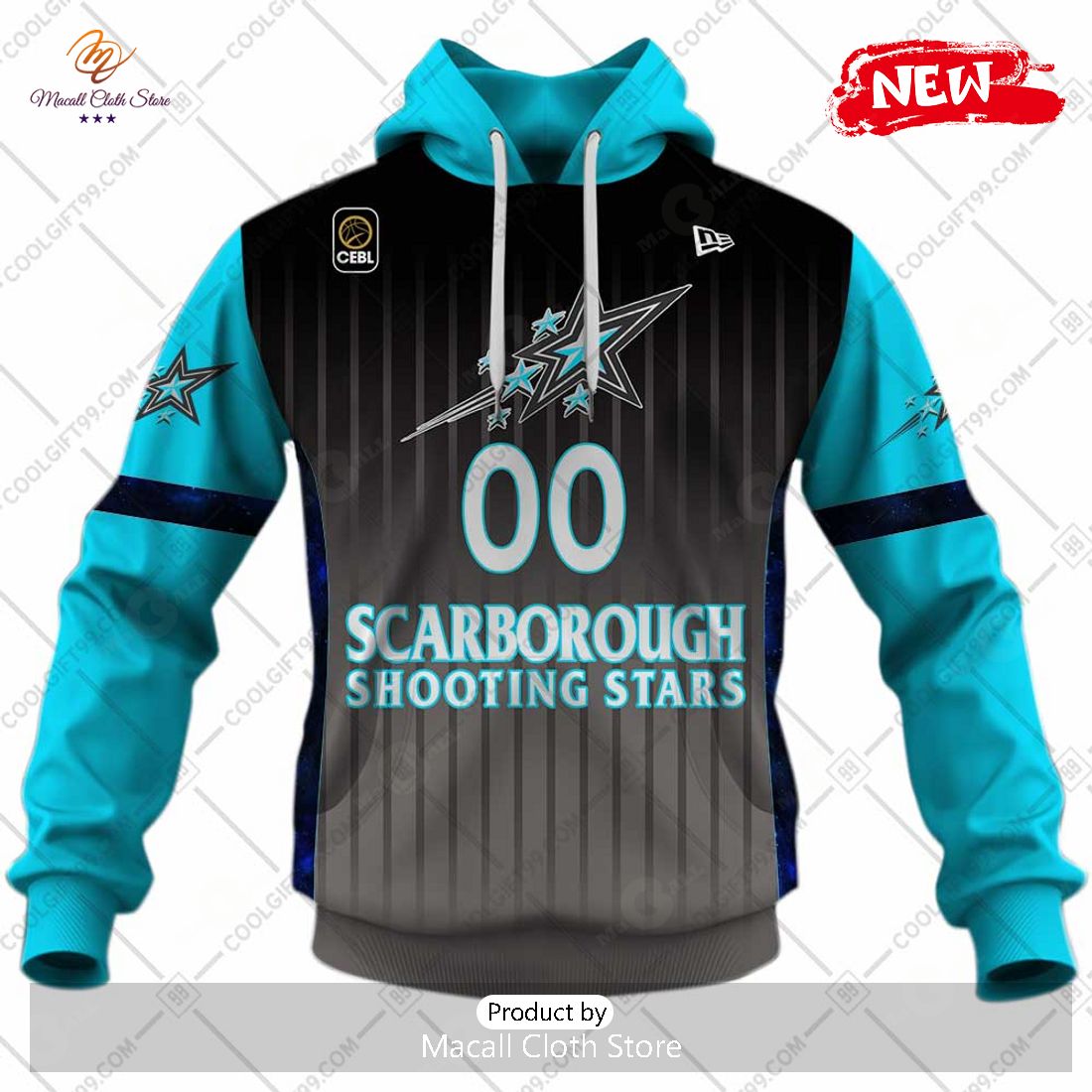 [NEW] Personalized CEBL Scarborough Shooting Stars Home Jersey Style Hoodie Sweatshirt 3D