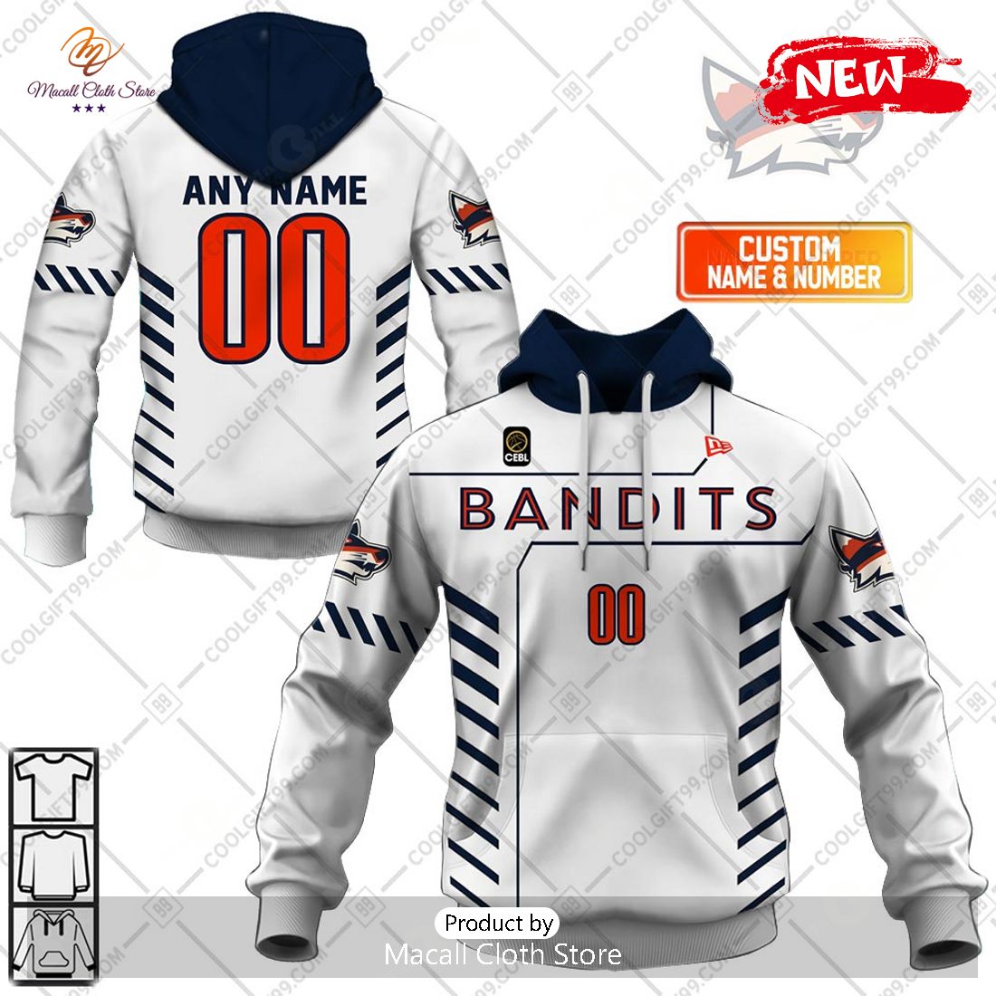 [NEW] Personalized CEBL Vancouver Bandits Away Jersey Style Hoodie Sweatshirt 3D