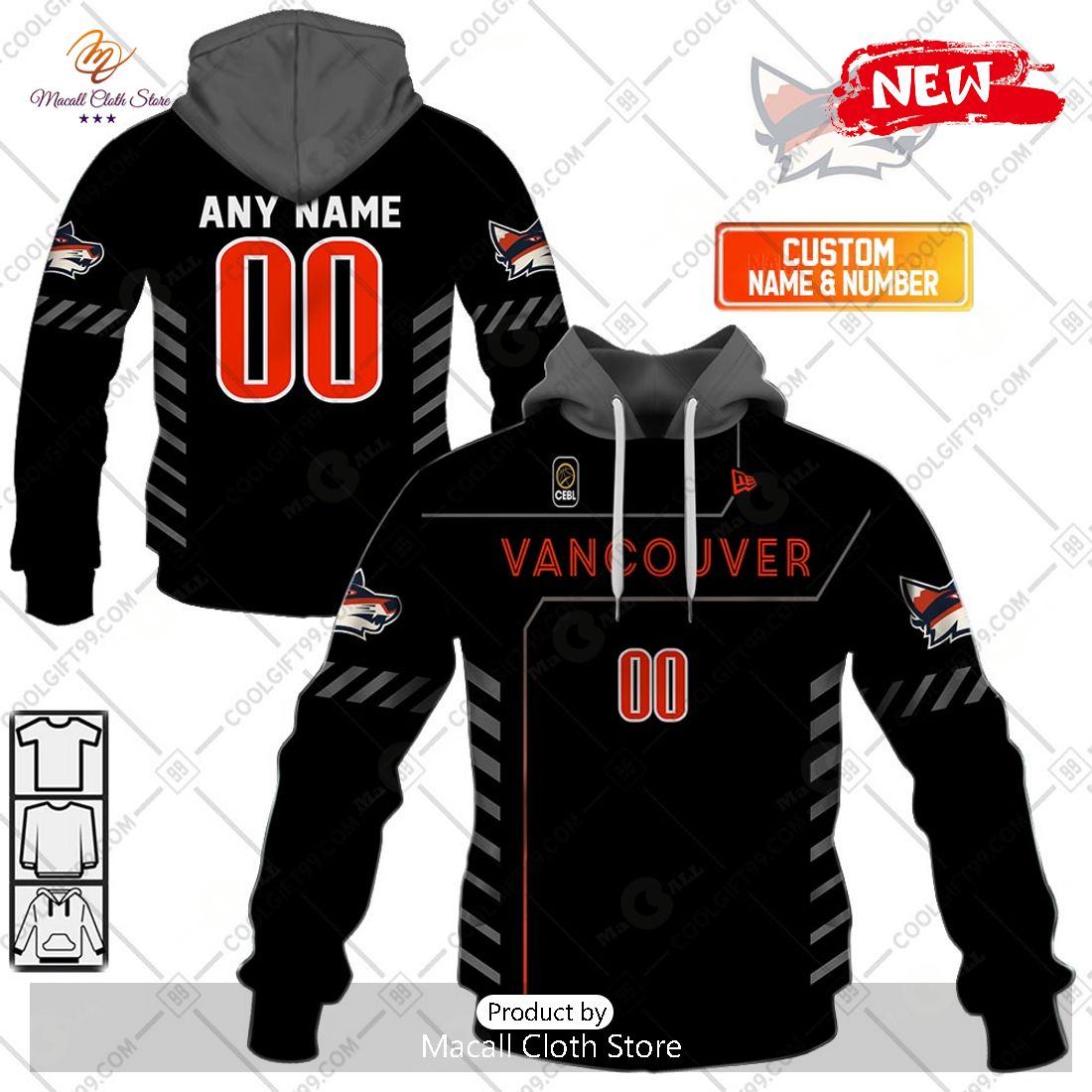 [NEW] Personalized CEBL Vancouver Bandits Home Jersey Style Hoodie Sweatshirt 3D