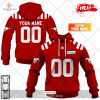 [NEW] Personalized CFL Calgary Stampeders Mix Jersey Style Hoodie Sweatshirt 3D
