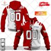 [NEW] Personalized CFL Edmonton Elks Away Jersey Style Hoodie Sweatshirt 3D