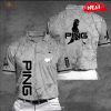 [NEW] PING x Canada Flag 3D Apparels White Red Polo Shirt