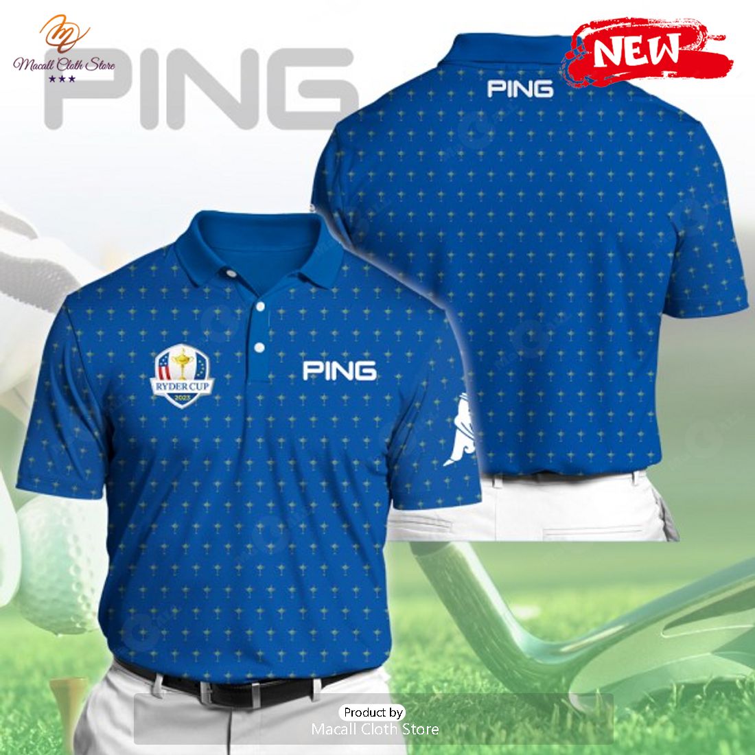 [NEW] Ryder Cup x PING 3D Apparels Luxury Stars Patterns Polo Shirt