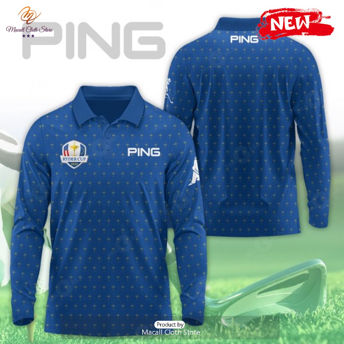 [NEW] Ryder Cup x PING 3D Apparels Luxury Stars Patterns Polo Shirt