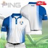 [NEW] Ryder Cup x PING Premium Blue 3D Apparels Polo Shirt
