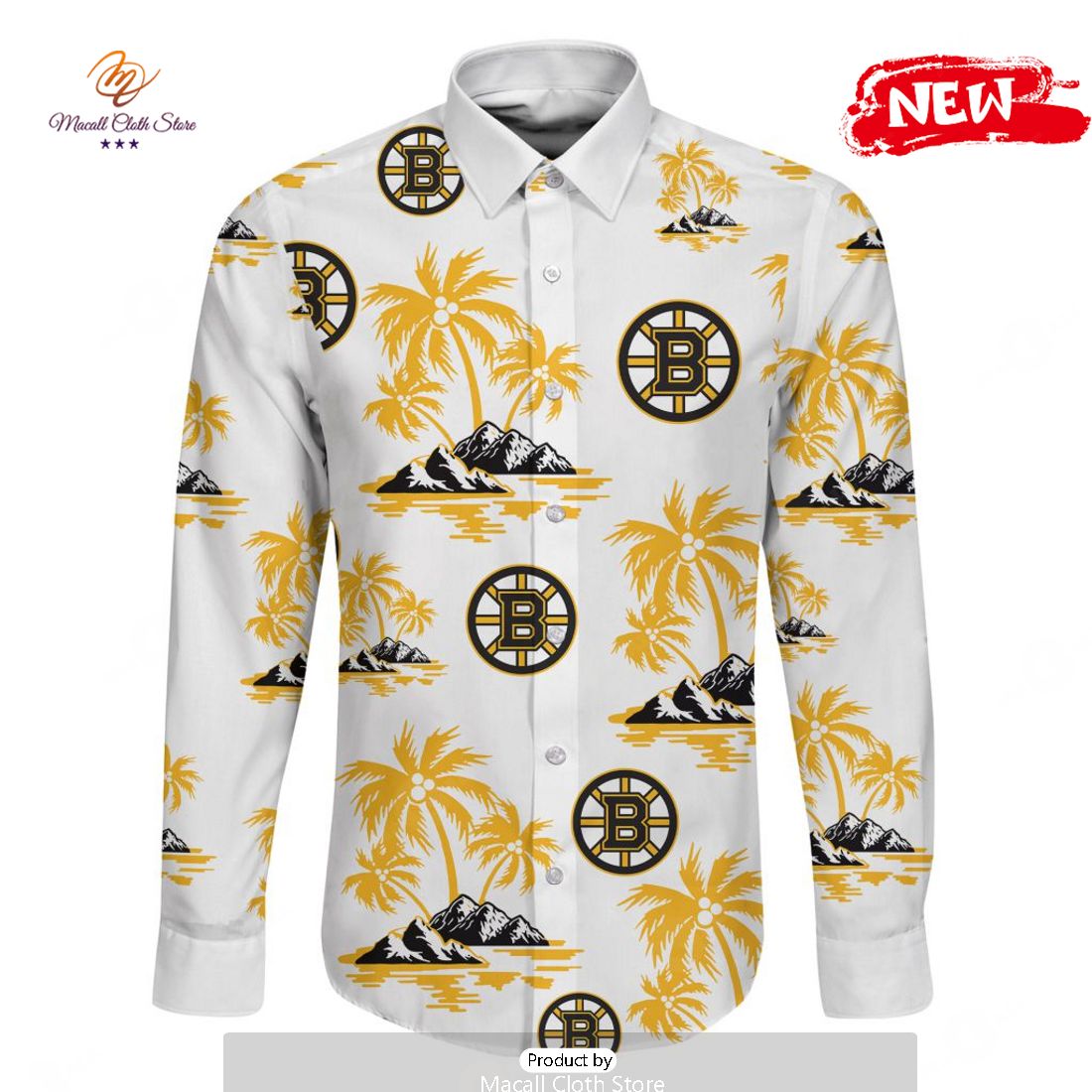 NHL Boston Bruins Special Hawaiian Design Long Sleeve Hawaiian Shirt NHL Boston Bruins Special Hawaiian Design Long Sleeve Hawaiian Shirt