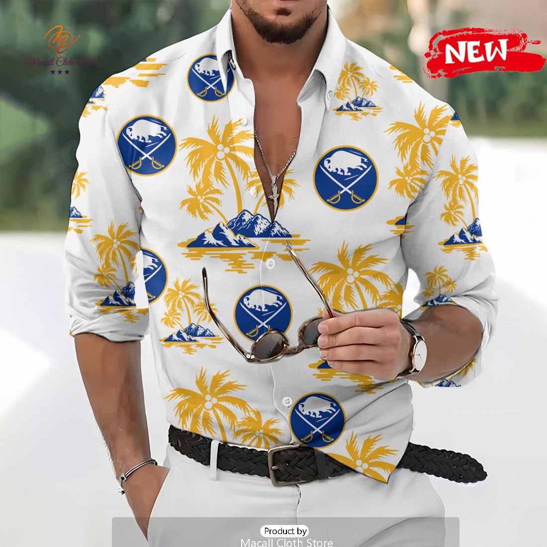 NHL Buffalo Sabres Special Hawaiian Design Long Sleeve Hawaiian Shirt NHL Buffalo Sabres Special Hawaiian Design Long Sleeve Hawaiian Shirt