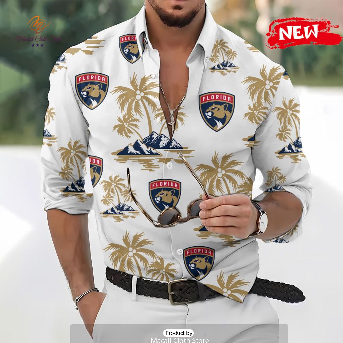NHL Florida Panthers Special Hawaiian Design Long Sleeve Hawaiian Shirt NHL Florida Panthers Special Hawaiian Design Long Sleeve Hawaiian Shirt