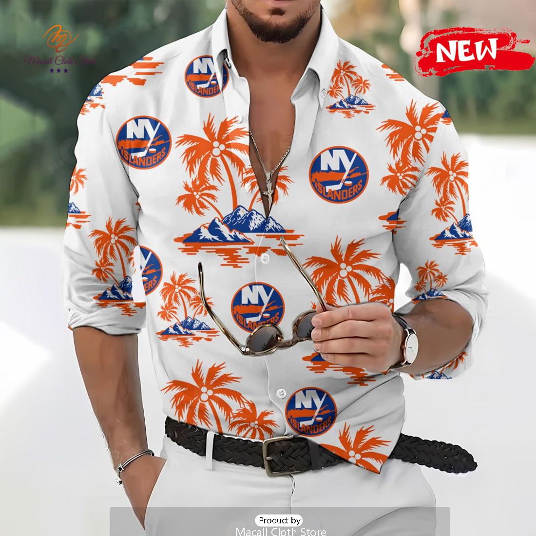 NHL New York Islanders Special Hawaiian Design Long Sleeve Hawaiian Shirt NHL New York Islanders Special Hawaiian Design Long Sleeve Hawaiian Shirt