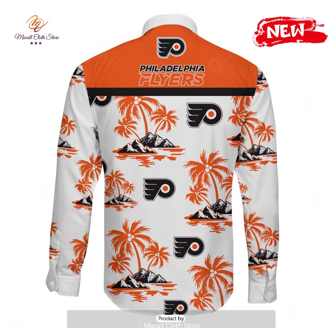 NHL Philadelphia Flyers Special Hawaiian Design Long Sleeve Hawaiian Shirt NHL Philadelphia Flyers Special Hawaiian Design Long Sleeve Hawaiian Shirt