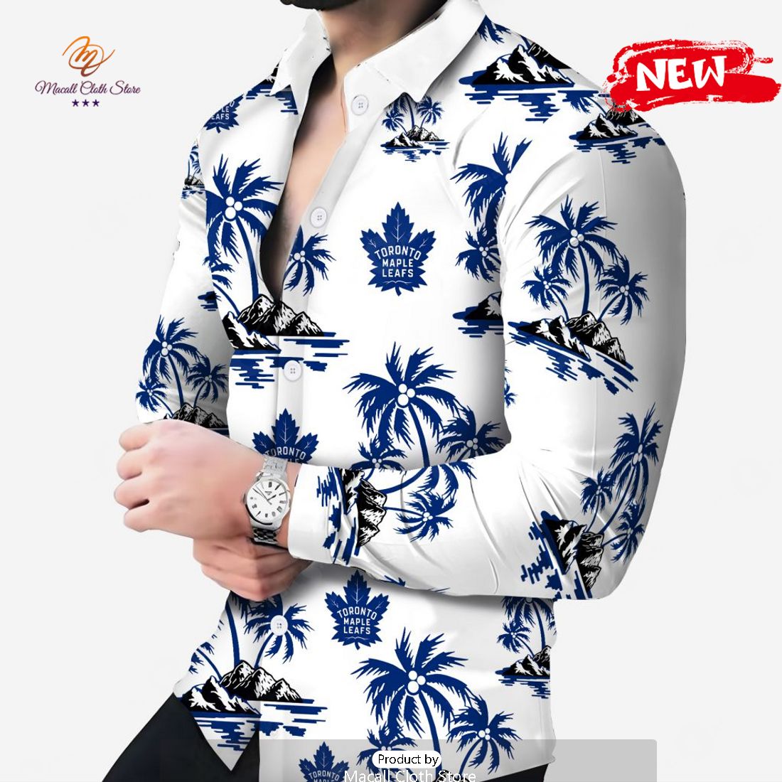 NHL Toronto Maple Leafs Special Hawaiian Design Long Sleeve Hawaiian Shirt