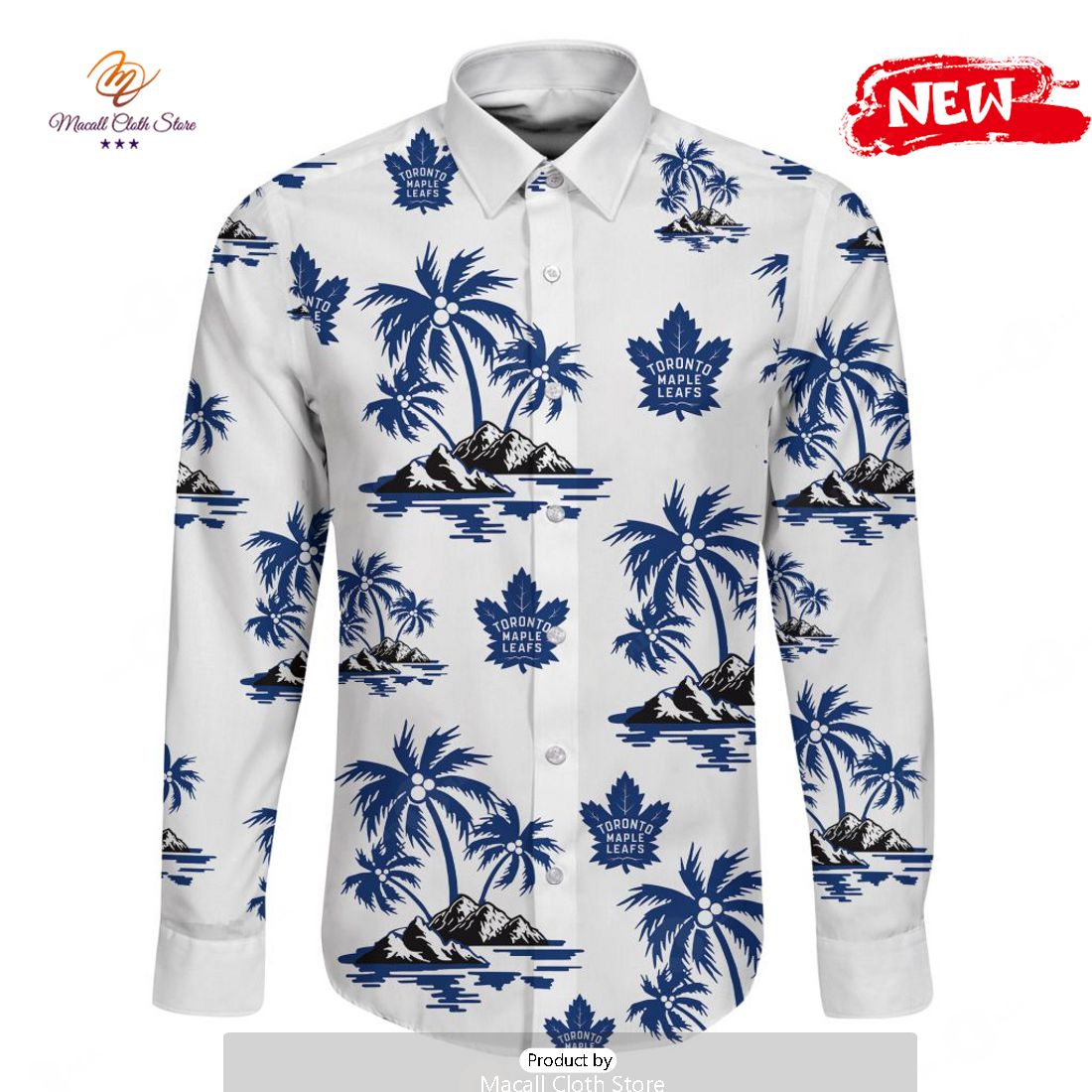 NHL Toronto Maple Leafs Special Hawaiian Design Long Sleeve Hawaiian Shirt NHL Toronto Maple Leafs Special Hawaiian Design Long Sleeve Hawaiian Shirt