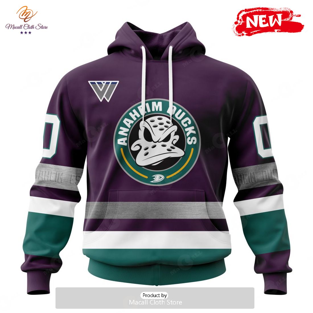 Personalized NHL Anaheim Ducks Mighty Ducks 30th Anniversary Hoodie Sweatshirt 3D