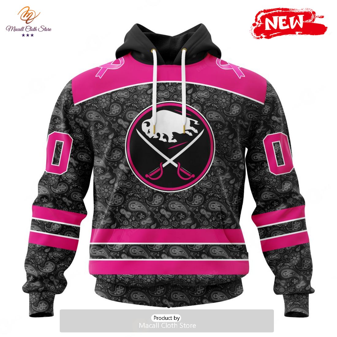 Personalized NHL Buffalo Sabres Special Pink In The Rink Fight Breast Cancer Hoodie Sweatshirt 3D Personalized NHL Buffalo Sabres Special Pink In The Rink Fight Breast Cancer Hoodie Sweatshirt 3D