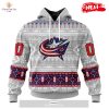 Personalized NHL Columbus Blue Jackets Special Pink In The Rink Fight Breast Cancer Hoodie Sweatshirt 3D