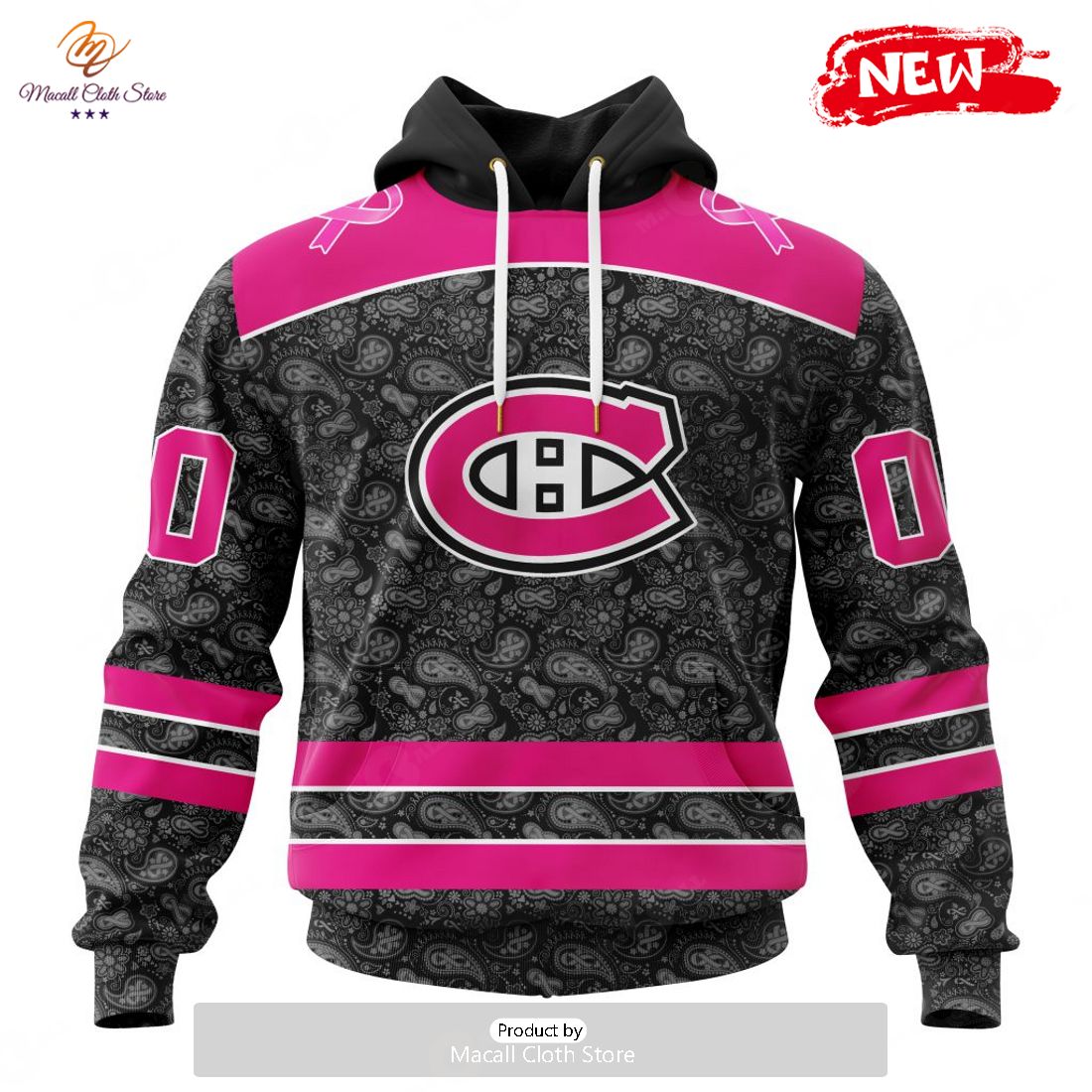 Personalized NHL Montreal Canadiens Special Pink In The Rink Fight Breast Cancer Hoodie Sweatshirt 3D