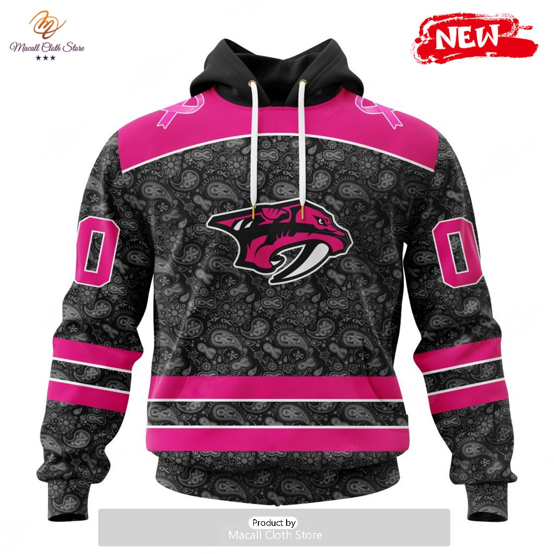 Personalized NHL Nashville Predators Special Pink In The Rink Fight Breast Cancer Hoodie Sweatshirt 3D Personalized NHL Nashville Predators Special Pink In The Rink Fight Breast Cancer Hoodie Sweatshirt 3D