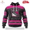 Personalized NHL New York Rangers Special Skull Native Design Hoodie Sweatshirt 3D