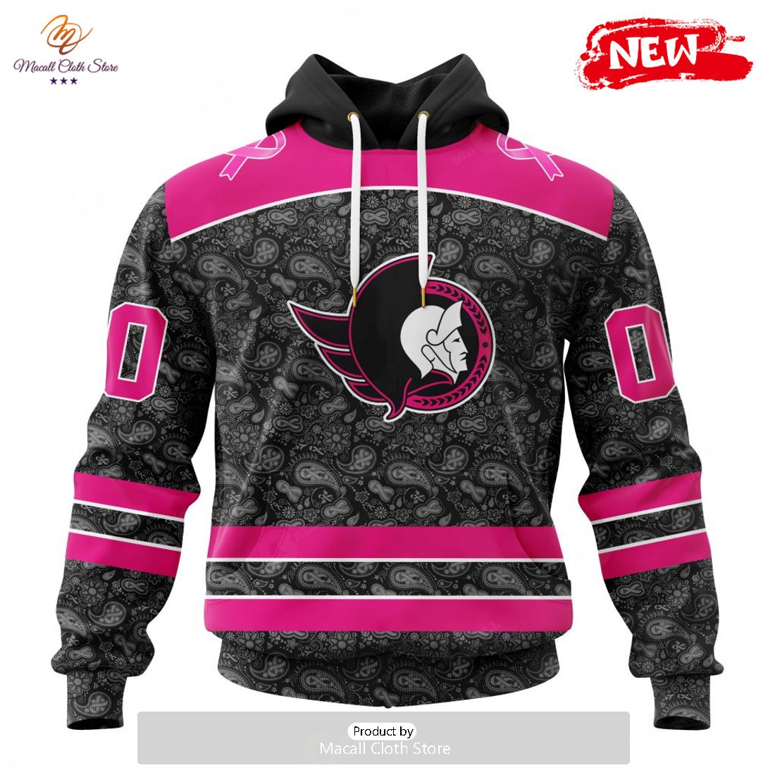 Personalized NHL Ottawa Senators Special Pink In The Rink Fight Breast Cancer Hoodie Sweatshirt 3D Personalized NHL Ottawa Senators Special Pink In The Rink Fight Breast Cancer Hoodie Sweatshirt 3D