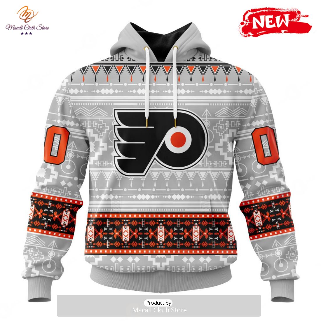Personalized NHL Philadelphia Flyers Special Native White Design Hoodie Sweatshirt 3D Personalized NHL Philadelphia Flyers Special Native White Design Hoodie Sweatshirt 3D