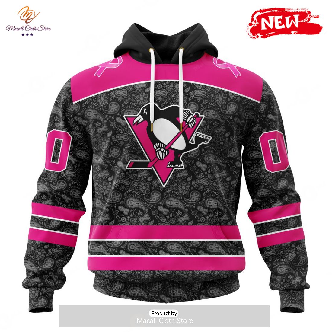 Personalized NHL Pittsburgh Penguins Special Pink In The Rink Fight Breast Cancer Hoodie Sweatshirt 3D Personalized NHL Pittsburgh Penguins Special Pink In The Rink Fight Breast Cancer Hoodie Sweatshirt 3D