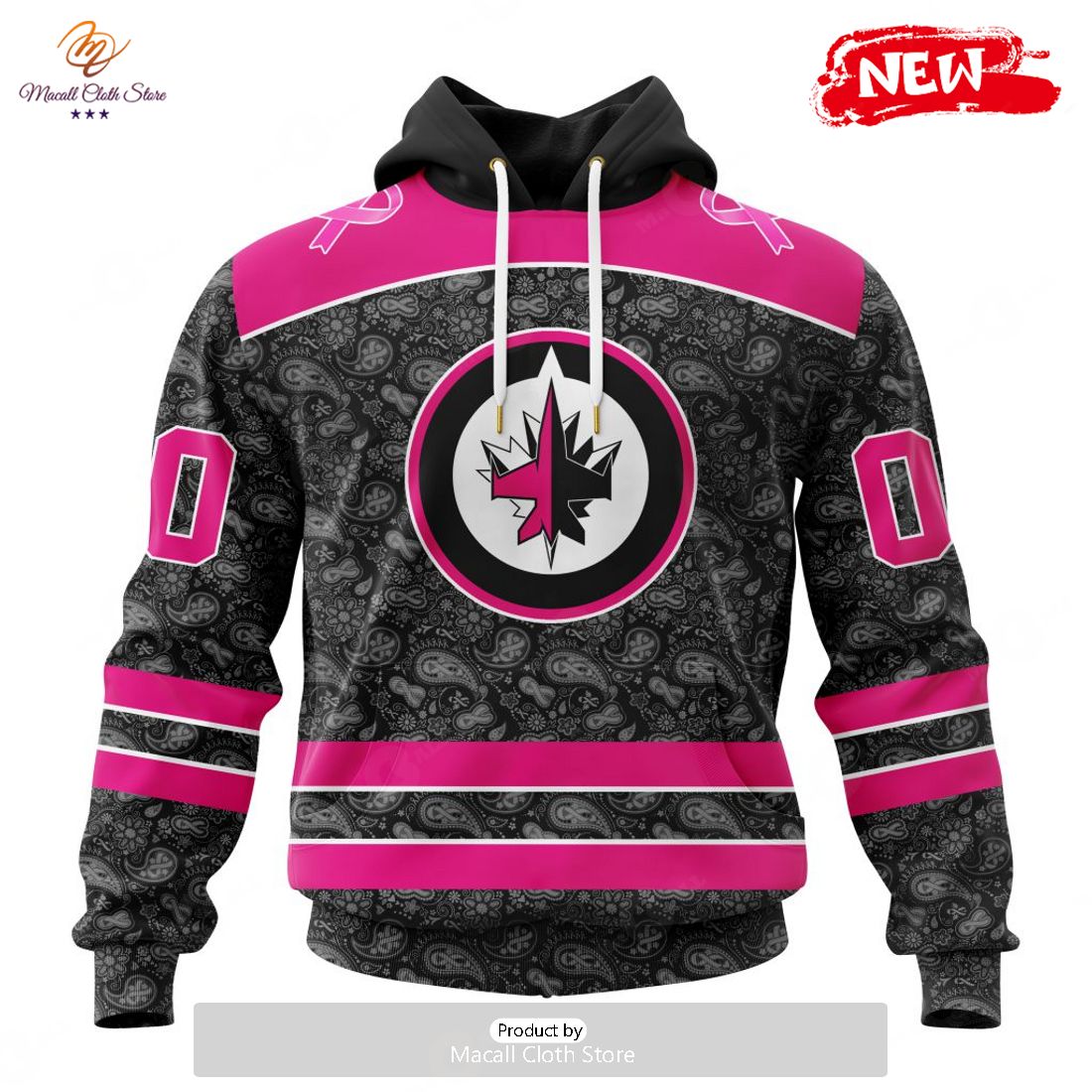 Personalized NHL Winnipeg Jets Special Pink In The Rink Fight Breast Cancer Hoodie Sweatshirt 3D