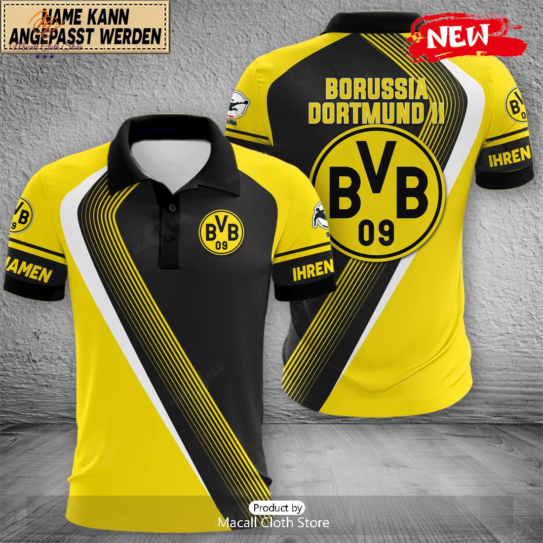 Personalized Liga Borussia Dortmund II Polo Shirt Personalized Liga Borussia Dortmund II Polo Shirt