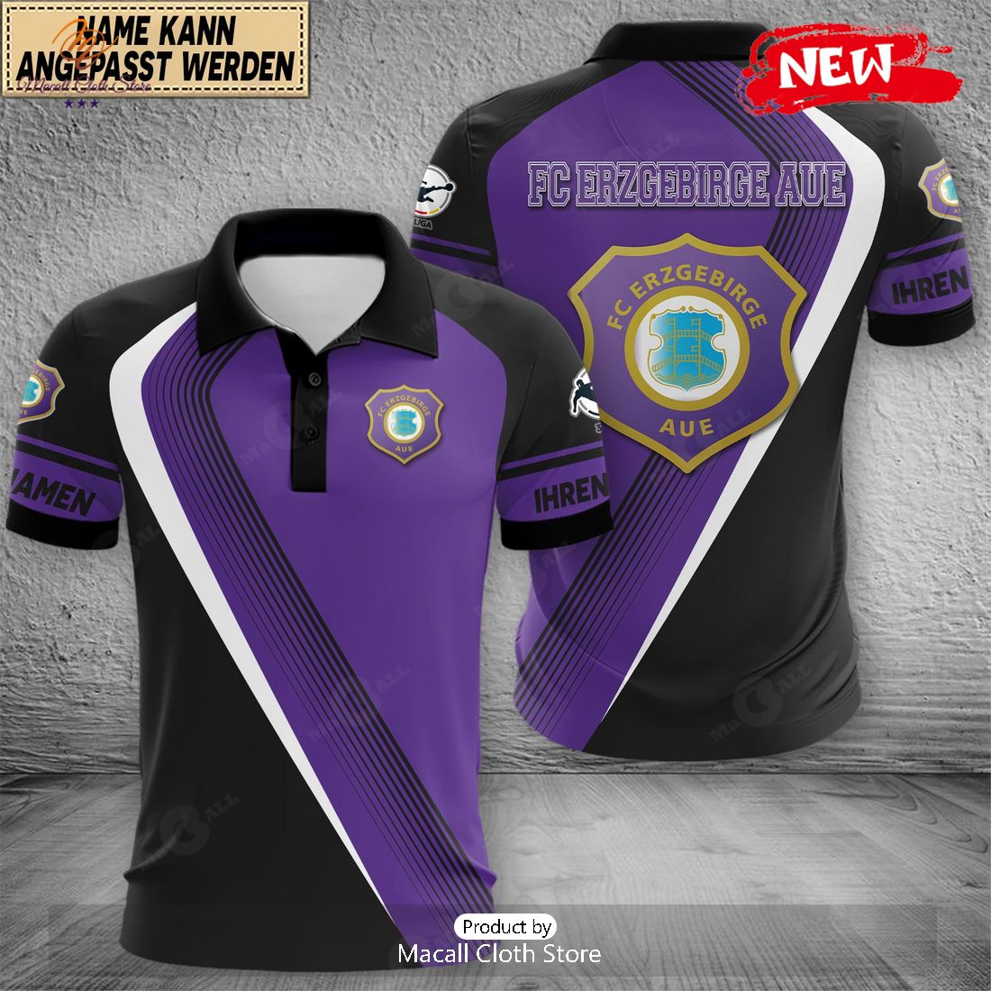Personalized Liga Erzgebirge Aue Polo Shirt Personalized Liga Erzgebirge Aue Polo Shirt