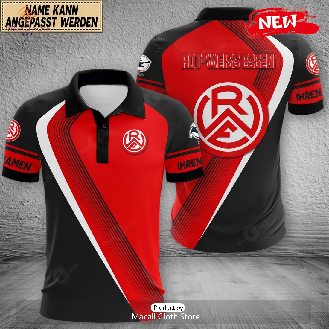 Personalized Liga Rot-Weiss Essen e.V Polo Shirt Personalized Liga Rot-Weiss Essen e.V Polo Shirt