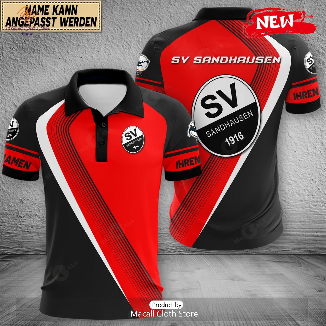Personalized Liga SV Sandhausen Polo Shirt Personalized Liga SV Sandhausen Polo Shirt