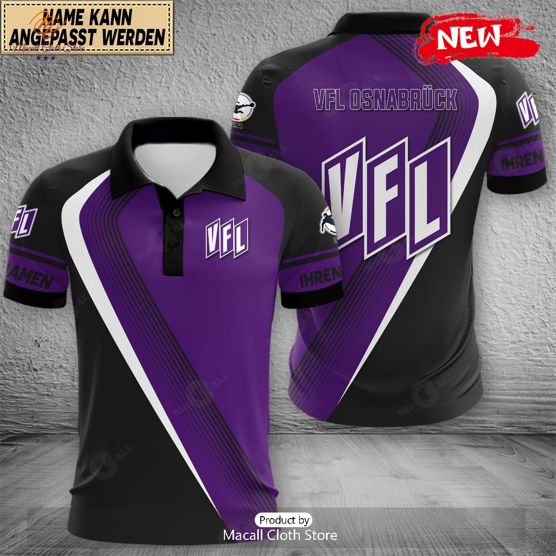 Personalized Liga VfLOsnabruck Polo Shirt Personalized Liga VfLOsnabruck Polo Shirt