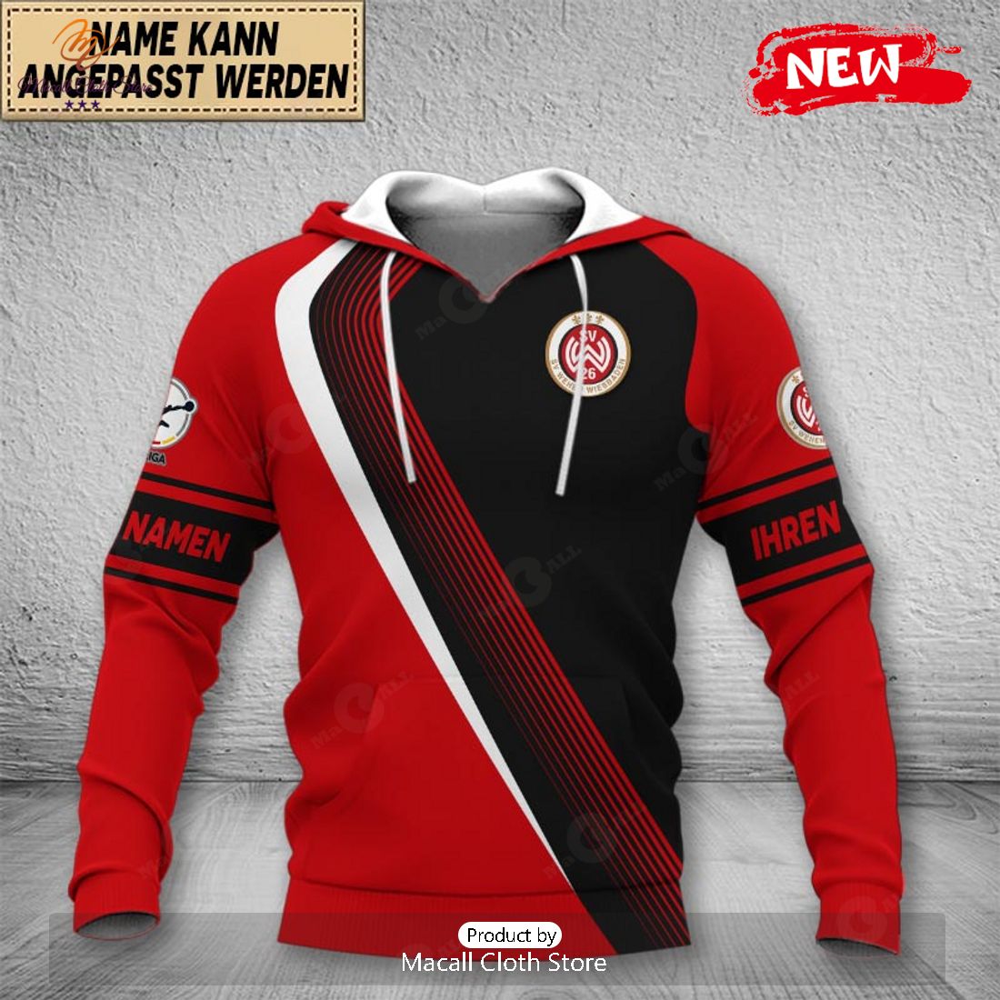 Personalized Liga Wehen Wiesbaden Hoodie Sweatshirt 3D Personalized Liga Wehen Wiesbaden Hoodie Sweatshirt 3D