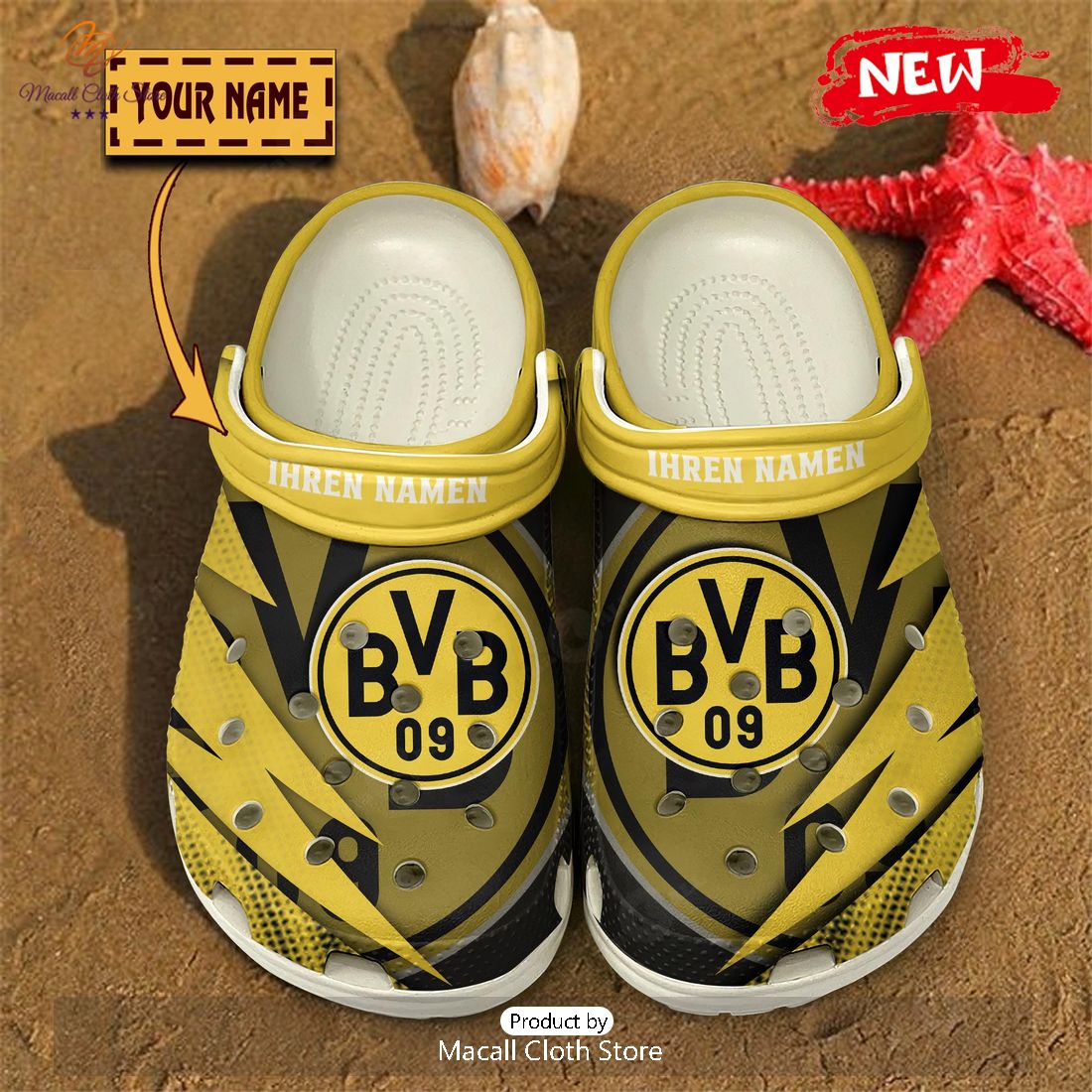 Personalized Bundesliga Borussia Dortmund Crocs Clog Personalized Bundesliga Borussia Dortmund Crocs Clog