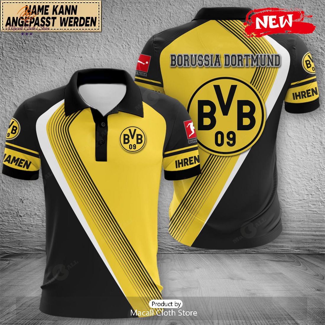 Personalized Bundesliga Borussia Dortmund Polo Shirt Personalized Bundesliga Borussia Dortmund Polo Shirt