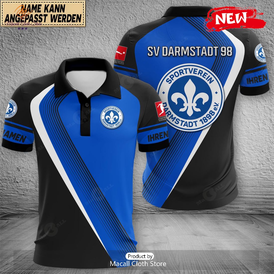 Personalized Bundesliga Darmstadt 98 Polo Shirt Personalized Bundesliga Darmstadt 98 Polo Shirt