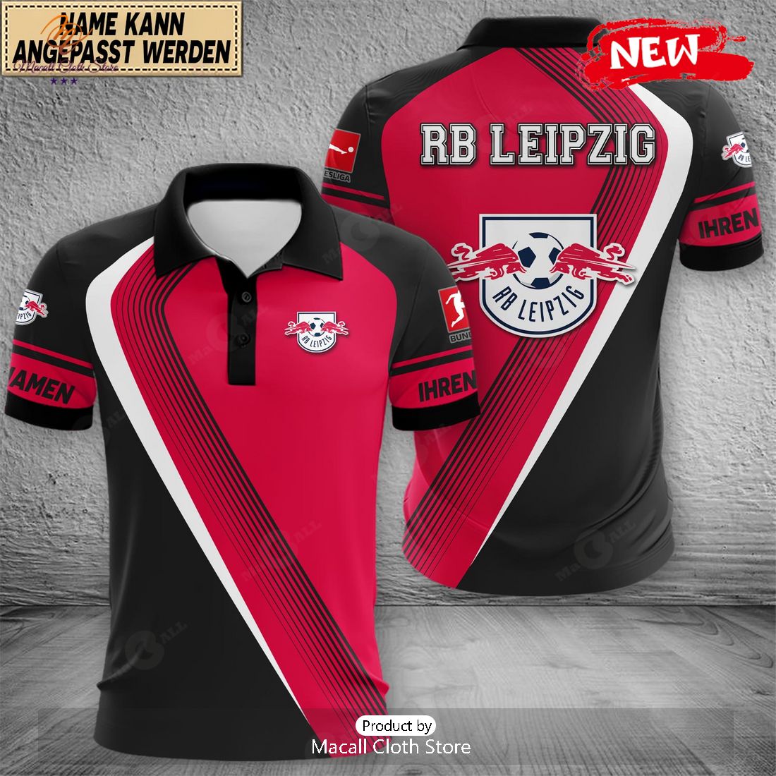 Personalized Bundesliga RB Leipzig Polo Shirt Personalized Bundesliga RB Leipzig Polo Shirt