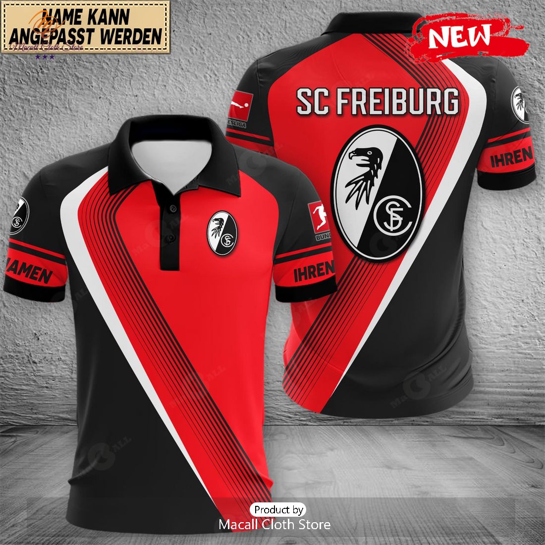 Personalized Bundesliga SC Freiburg Polo Shirt Personalized Bundesliga SC Freiburg Polo Shirt