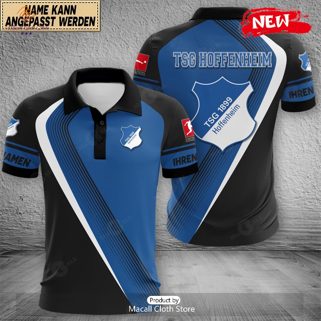Personalized Bundesliga TSG Hoffenheim Polo Shirt Personalized Bundesliga TSG Hoffenheim Polo Shirt