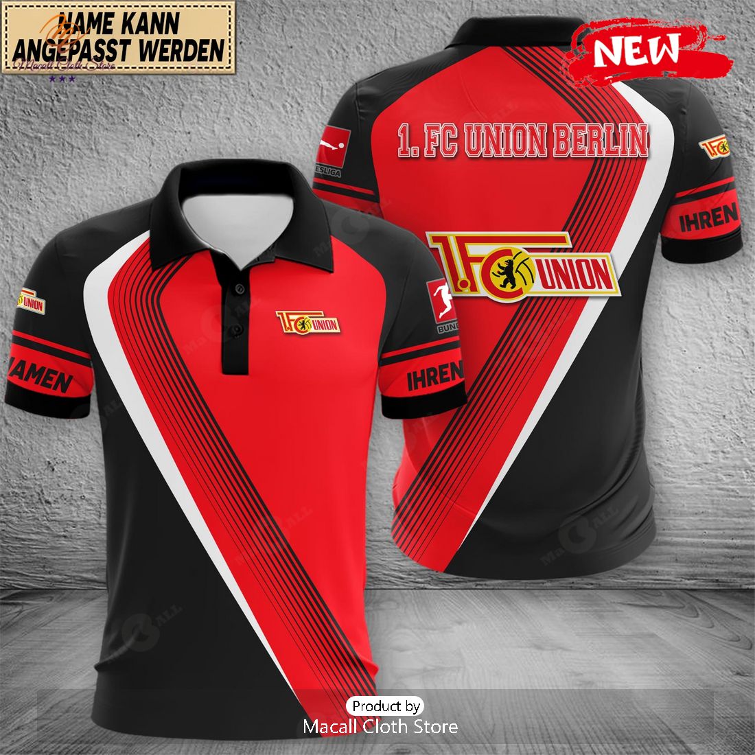 Personalized Bundesliga Union Berlin Polo Shirt Personalized Bundesliga Union Berlin Polo Shirt