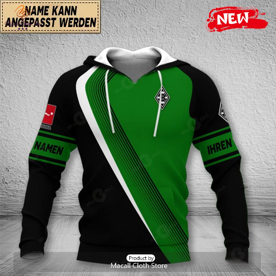 Personalized Bundesliga Borussia Monchengladbach Hoodie Sweatshirt 3D