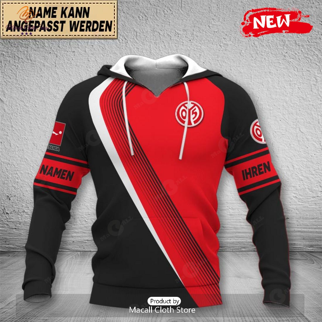 Personalized Bundesliga FSV Mainz 05 Hoodie Sweatshirt 3D Personalized Bundesliga FSV Mainz 05 Hoodie Sweatshirt 3D