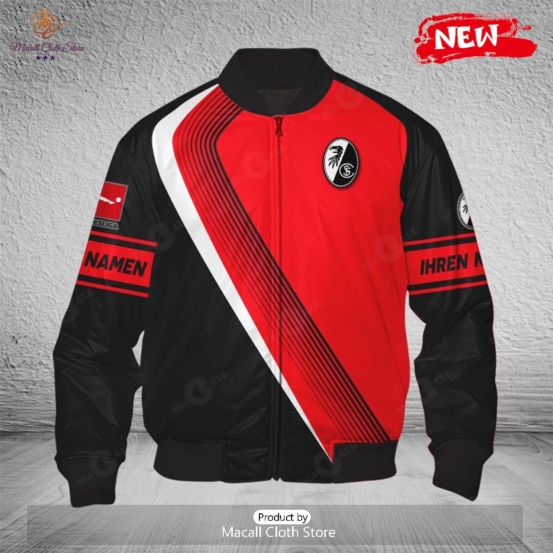 Personalized Bundesliga SC Freiburg Bomber Jacket Personalized Bundesliga SC Freiburg Bomber Jacket