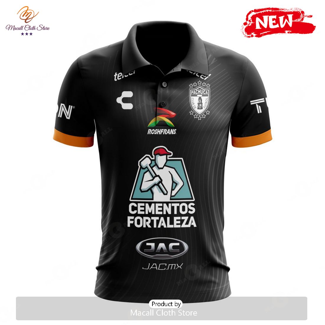 Personalized LIGA MX C.F. Pachuca 2023 - 2024 Away Polo Shirt Personalized LIGA MX C.F. Pachuca 2023 - 2024 Away Polo Shirt