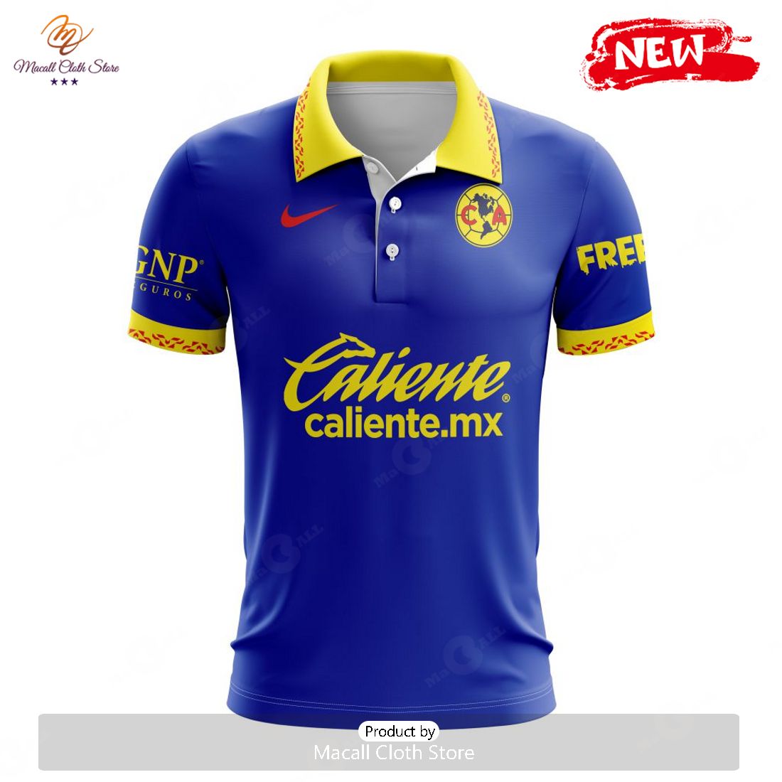 Personalized LIGA MX Club America 2023 - 2024 Away Polo Shirt Personalized LIGA MX Club America 2023 - 2024 Away Polo Shirt
